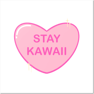 Stay Kawaii heart Posters and Art